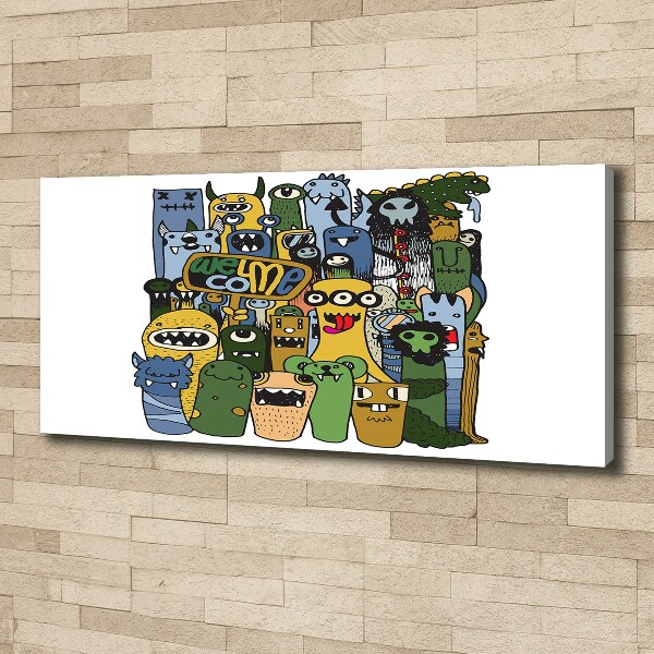 Foto en lienzo con acabado profesional horizontal Monstruos locos