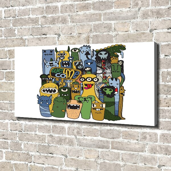Foto en lienzo con acabado profesional horizontal Monstruos locos