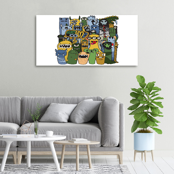 Foto en lienzo con acabado profesional horizontal Monstruos locos