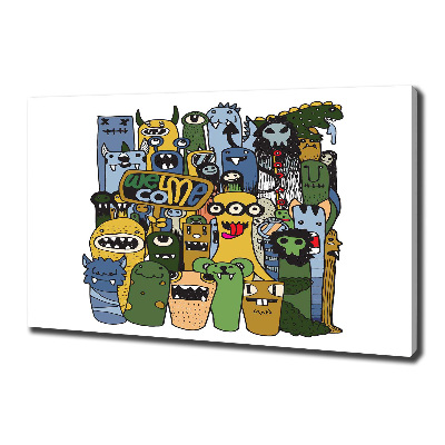 Foto en lienzo con acabado profesional horizontal Monstruos locos