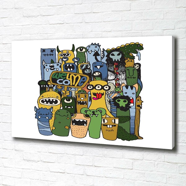 Foto en lienzo con acabado profesional horizontal Monstruos locos