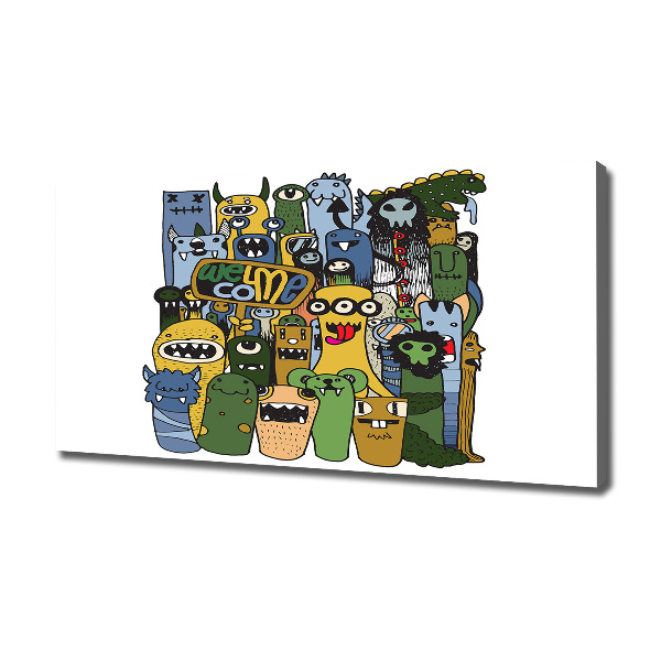 Foto en lienzo con acabado profesional horizontal Monstruos locos