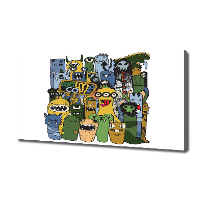 Foto en lienzo con acabado profesional horizontal Monstruos locos