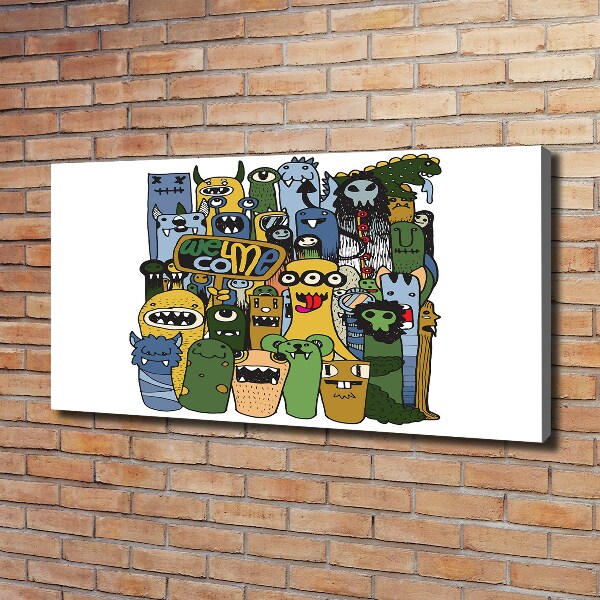 Foto en lienzo con acabado profesional horizontal Monstruos locos