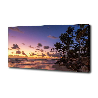 Cuadro canvas con impresión uv duradera horizontal Atardecer en la playa