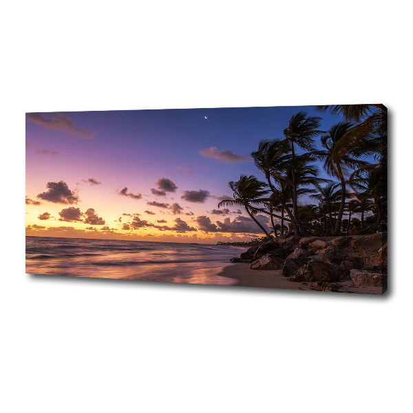 Cuadro canvas con impresión uv duradera horizontal Atardecer en la playa
