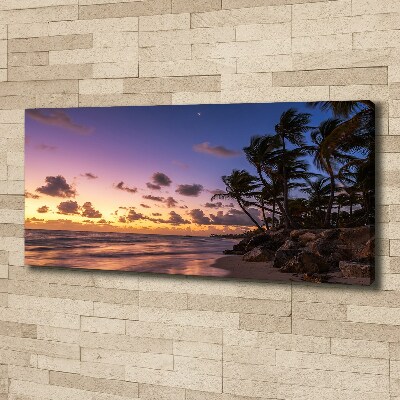 Cuadro canvas con impresión uv duradera horizontal Atardecer en la playa