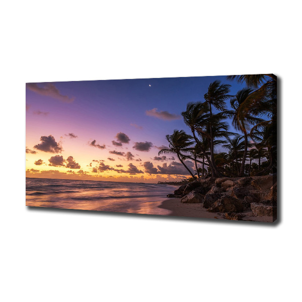 Cuadro canvas con impresión uv duradera horizontal Atardecer en la playa