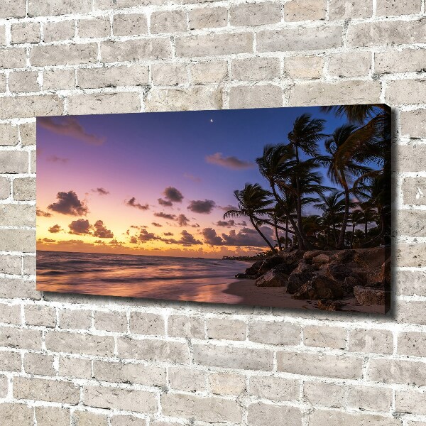 Cuadro canvas con impresión uv duradera horizontal Atardecer en la playa