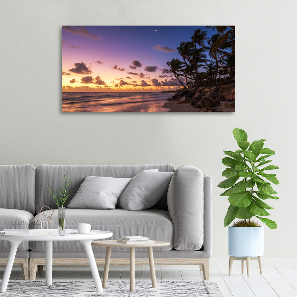 Cuadro canvas con impresión uv duradera horizontal Atardecer en la playa