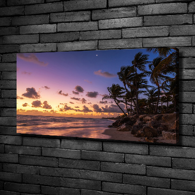 Cuadro canvas con impresión uv duradera horizontal Atardecer en la playa
