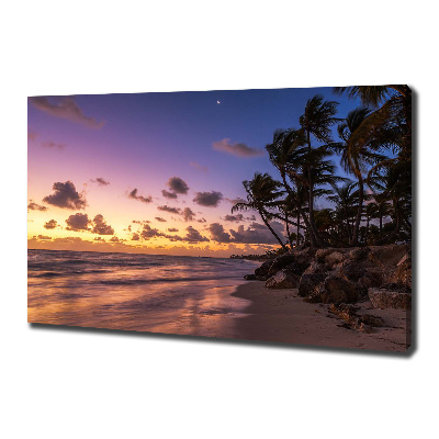 Cuadro canvas con impresión uv duradera horizontal Atardecer en la playa