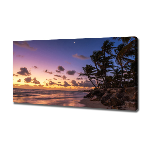 Cuadro canvas con impresión uv duradera horizontal Atardecer en la playa