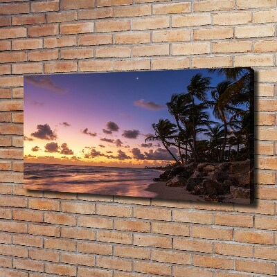 Cuadro canvas con impresión uv duradera horizontal Atardecer en la playa