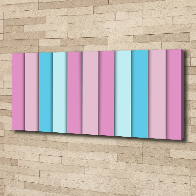 Fotocuadro en lienzo de alta calidad horizontal Rayas de colores