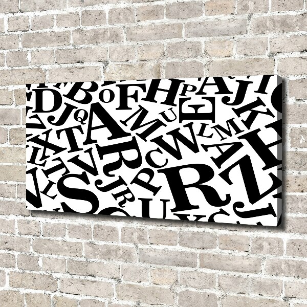 Foto en lienzo con acabado profesional horizontal Alfabeto