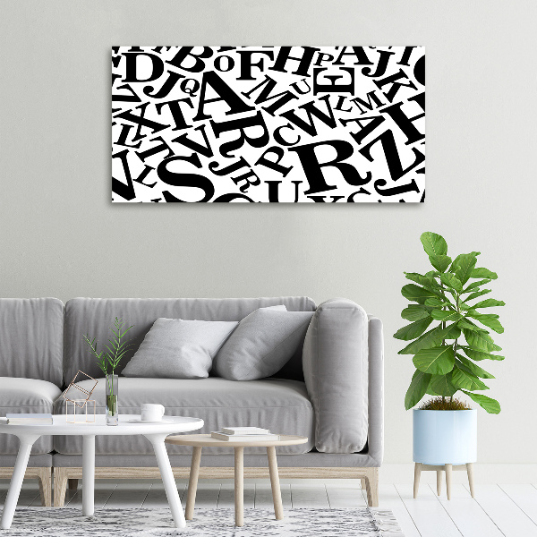 Foto en lienzo con acabado profesional horizontal Alfabeto