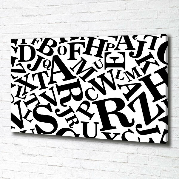 Foto en lienzo con acabado profesional horizontal Alfabeto
