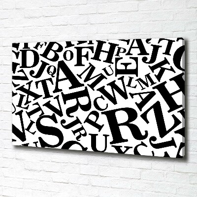 Foto en lienzo con acabado profesional horizontal Alfabeto