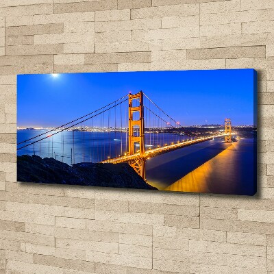 Cuadro canvas con impresión uv duradera horizontal Puente de San Francisco