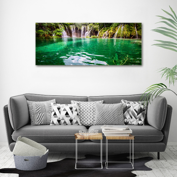 Cuadro canvas moderno de gran formato horizontal Lago de Plitvice