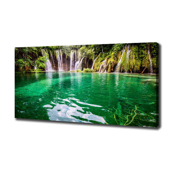 Cuadro canvas moderno de gran formato horizontal Lago de Plitvice