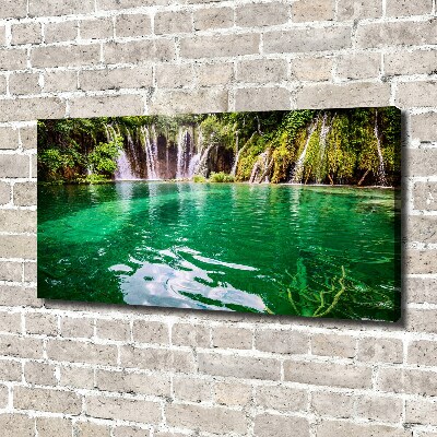 Cuadro canvas moderno de gran formato horizontal Lago de Plitvice