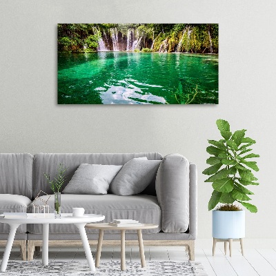 Cuadro canvas moderno de gran formato horizontal Lago de Plitvice