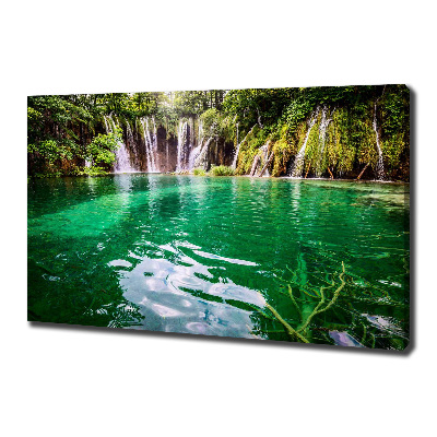 Cuadro canvas moderno de gran formato horizontal Lago de Plitvice