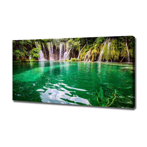 Cuadro canvas moderno de gran formato horizontal Lago de Plitvice