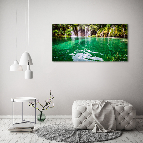 Cuadro canvas moderno de gran formato horizontal Lago de Plitvice