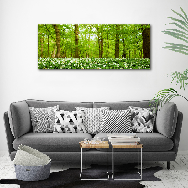 Fotocuadro en lienzo de alta calidad horizontal Flores en el bosque