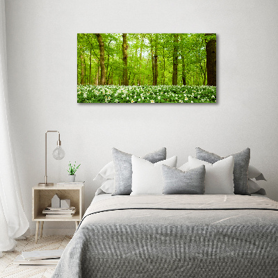 Fotocuadro en lienzo de alta calidad horizontal Flores en el bosque