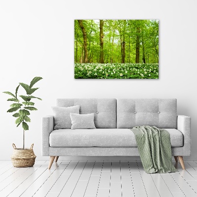 Fotocuadro en lienzo de alta calidad horizontal Flores en el bosque