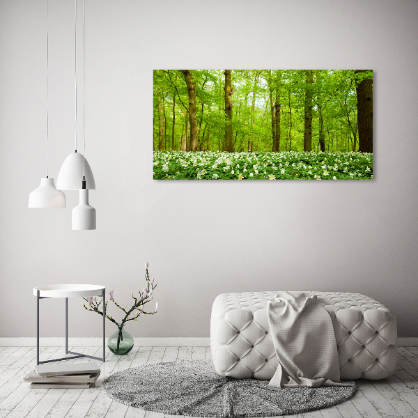Fotocuadro en lienzo de alta calidad horizontal Flores en el bosque