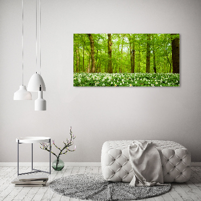 Fotocuadro en lienzo de alta calidad horizontal Flores en el bosque