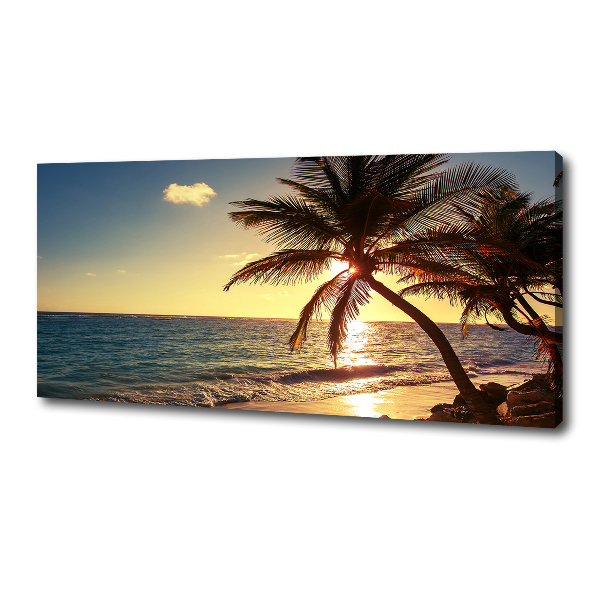 Cuadro canvas con impresión uv duradera horizontal Playa tropical