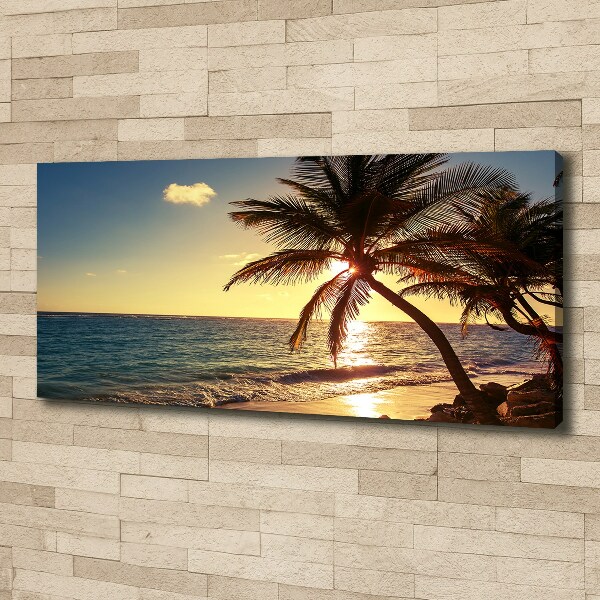 Cuadro canvas con impresión uv duradera horizontal Playa tropical