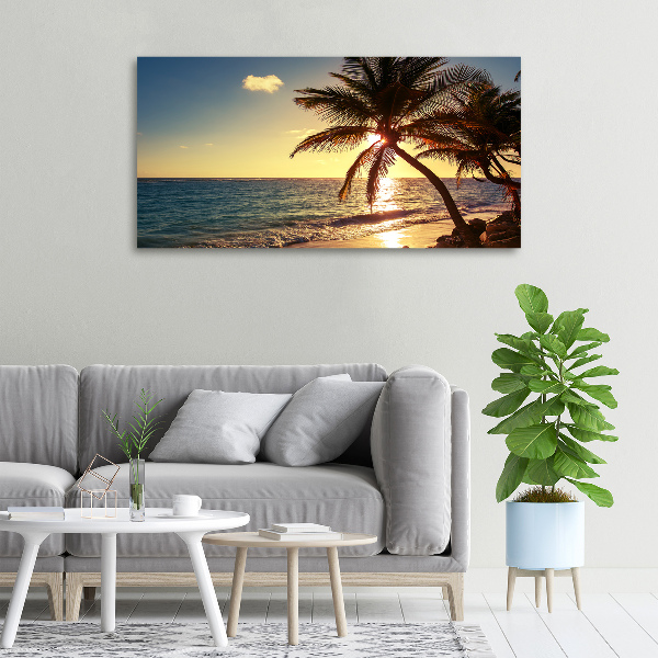 Cuadro canvas con impresión uv duradera horizontal Playa tropical