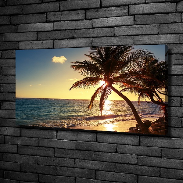 Cuadro canvas con impresión uv duradera horizontal Playa tropical
