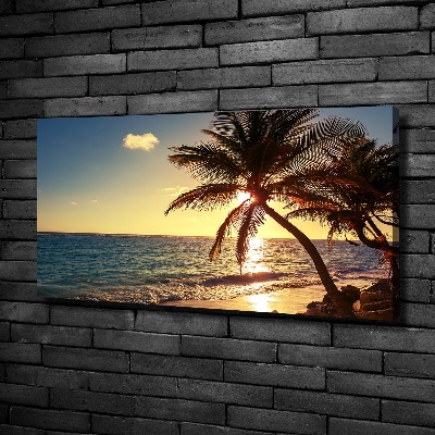 Cuadro canvas con impresión uv duradera horizontal Playa tropical