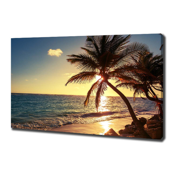 Cuadro canvas con impresión uv duradera horizontal Playa tropical