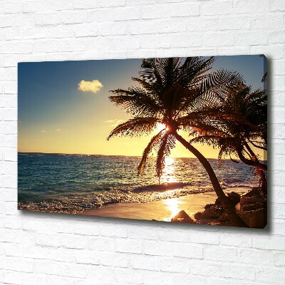 Cuadro canvas con impresión uv duradera horizontal Playa tropical