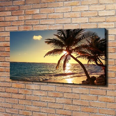 Cuadro canvas con impresión uv duradera horizontal Playa tropical