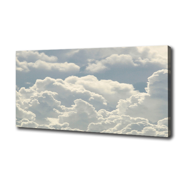 Cuadro canvas moderno de gran formato horizontal Nubes