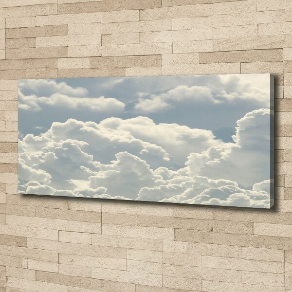 Cuadro canvas moderno de gran formato horizontal Nubes