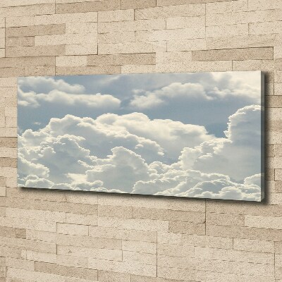Cuadro canvas moderno de gran formato horizontal Nubes