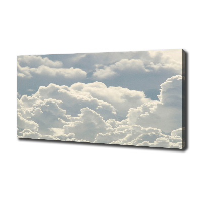 Cuadro canvas moderno de gran formato horizontal Nubes