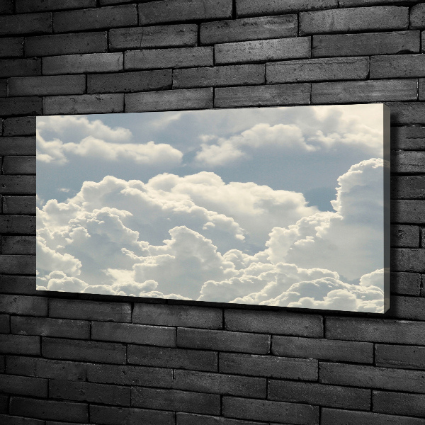 Cuadro canvas moderno de gran formato horizontal Nubes