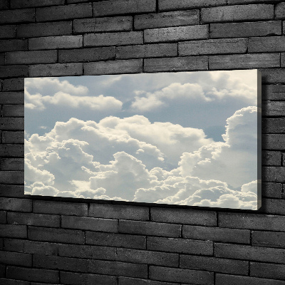 Cuadro canvas moderno de gran formato horizontal Nubes
